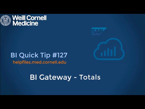 BI Quick Tip #127: How to Apply Totals to your BI Gateway Story