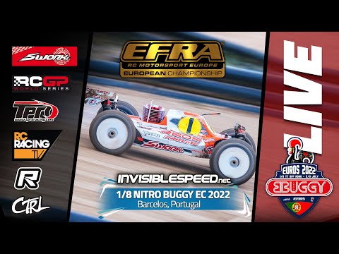 EFRA 1/8th Nitro Buggy Euros 2022 - Saturday - Lower finals Live!