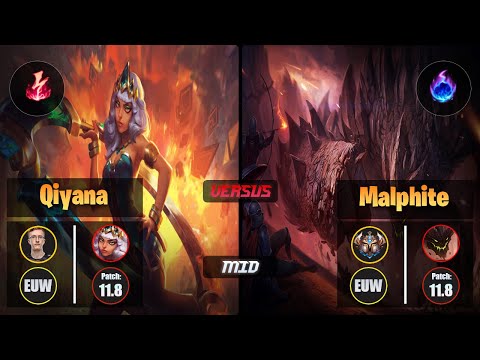 MagiFelix QIYANA (Mid) [Electrocute] VS MALPHITE - Challenger EUW Patch 11.8