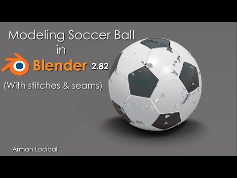Modeling a Soccer ball in Blender - with stitches