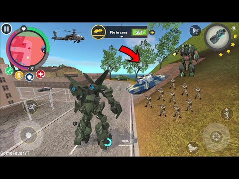 Rope Hero Vice Town (Army Tank Stuck in Power Plant Cave Threshold) Transformer Jet Destroy Tanks