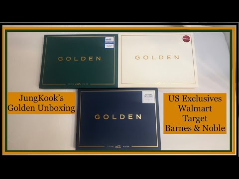 Jungkook Album Golden Unboxing Target, Walmart, and Barnes & Noble US Exclusives 