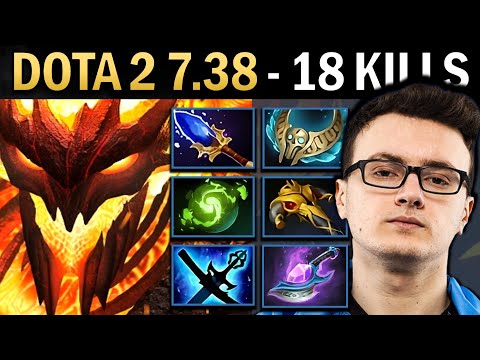Shadow Fiend Gameplay Miracle with 18 Kills and Arcane - Dota 2 7.38