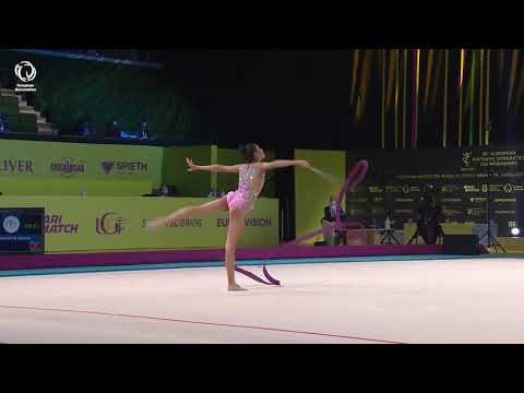 Narmin BAYRAMOVA (AZE) - 2020 Rhythmic Europeans, junior ribbon final