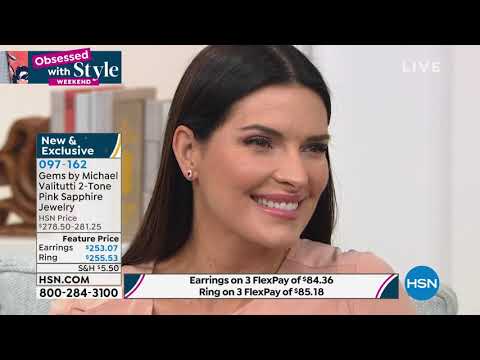 Gems by Michael Valitutti TwoTone MultiGemstone Stud Ear...