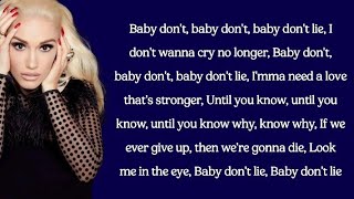 Gwen Stefani - Baby Don Lie (lyrics)