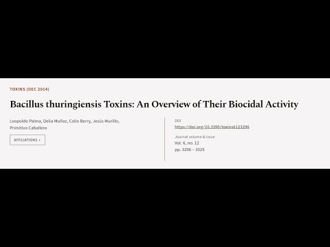 Bacillus thuringiensis Toxins: An Overview of  Their Biocidal Activity | RTCL.TV