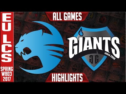 Roccat vs Giants All Games Highlights - EU LCS W8D3 Spring 2017 - ROC vs GIA All Games