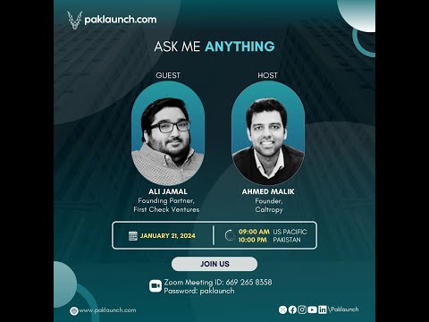 "ASK ME ANYTHING" session with Ali Jamal, Founding Partner, First ...