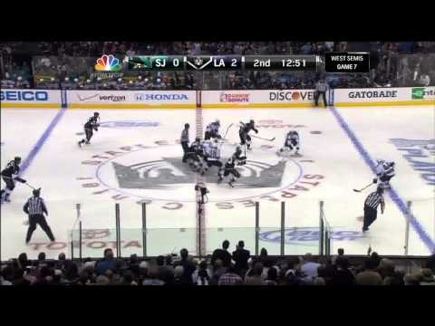 Justin Williams wrister #2 goal 2-0 May 28 2013 San Jose Sharks vs LA Kings NHL Hockey