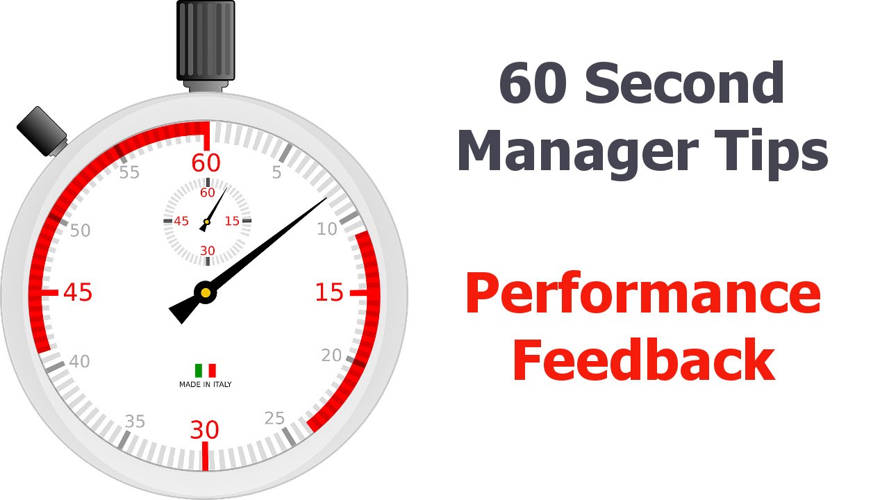 60 second manager - performance feedback