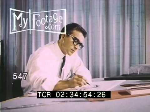 1950s Graphic Artists at Work on Drafting Tables