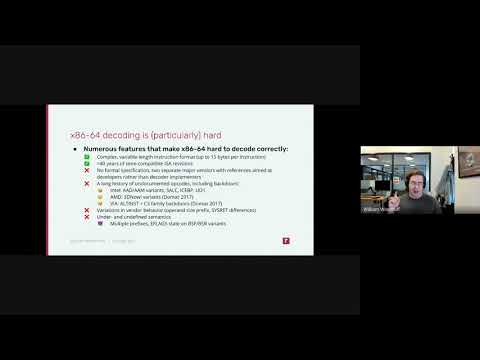 "Differential Analysis of x86-64 Instruction Decoders"; William Woodruff (Trail of Bits)