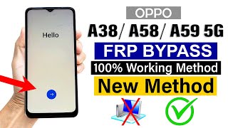 OPPO A38/ A58/ A59 5G : Google/ FRP Bypass (Share Option Not Working) - Without PC
