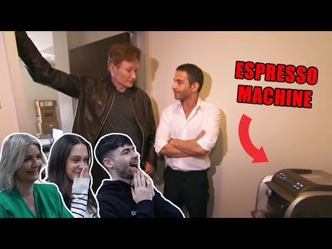 BRITISH FAMILY REACTS | Conan Busts Jordan Schlansky And His Elitist Espresso Machine!
