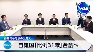 自維国「比例31減」合意へ 参院でも可決の公算大【WBS】