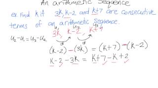 Finding an Unknown In an Arithmetic Sequence