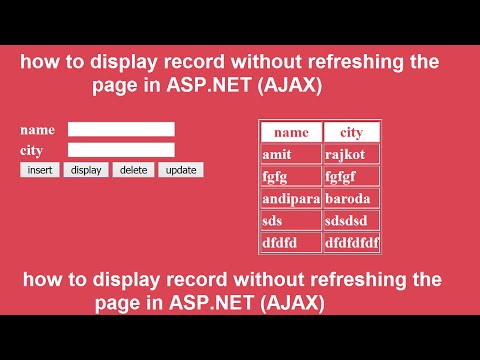 how to display record without refreshing the page in ASP.NET