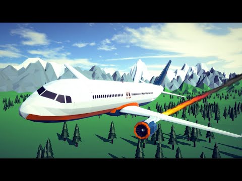 Real Airplane Disasters and Crashes #12 | Besiege