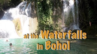 at the Waterfalls in Bohol Philippines