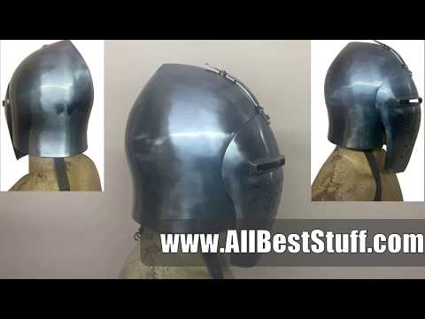 Watch YouTube Video for Medieval Visor Helmet made from 14 Gauge Steel