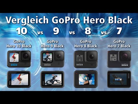 Vergleich GoPro Hero 10 Black vs Hero 9 Black vs Hero 8 Black vs Hero 7 Black