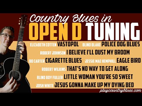 Country Blues in Open D Tuning: Lesson Trailer