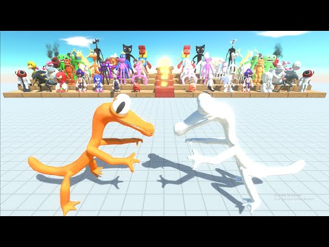 Creepy Monster Battle VS White Itself - Animal Revolt Battle Simulator