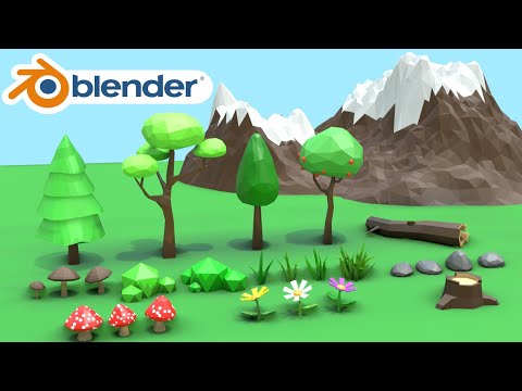 How to Make Low Poly Nature 🌲 (Blender Tutorial)