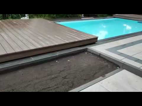 7,2 x 3,7 m begehbare, vollautomatische Poolabdeckung