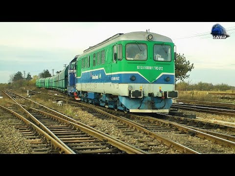 Fluieroasa 60-0001-7 Whistle Loko & Marfar UTZ Freight Train in Gara Episcopia Bihor Station