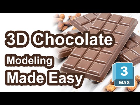 3ds Max Beginner Tutorial – Model & Render Realistic Chocolate! 🍫🔥