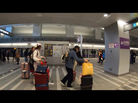 ⁴ᴷ⁶⁰ Aeroporto Internacional de Taiwan Taoyuan para a estação principal de Taipei - Raw e não editado