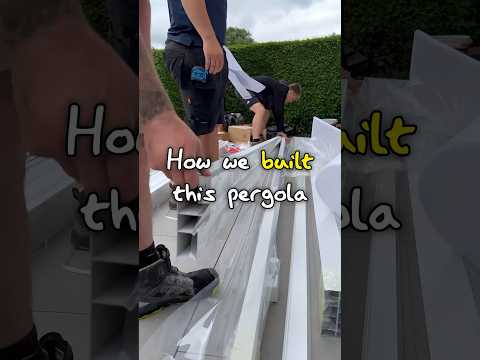 We built this pergola in less than 30 seconds 👀 #uk #garden #pergola #gardendesign #dreamgarden