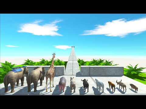 Animals Speed Race. Mini Way Climb Straight Course! - Animal Revolt Battle Simulator