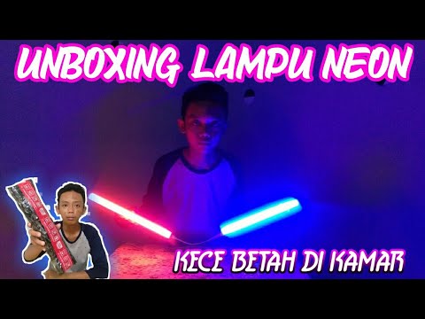UNBOXING!!!LAMPU NEON MURAH BANGET | kece bikin betah di kamar