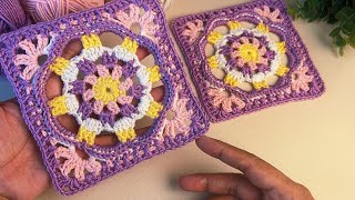 Easy&unique crochet square tutorial