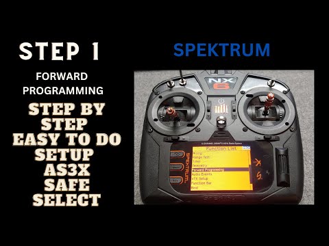 SPEKTRUM FORWARD PROGRAMMING SET UP SAFE AND AS3X EASY TO UNDERSTAND PART 1 RC AIRPLANE GYRO