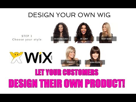 Let your customers "DESIGN YOUR OWN PRODUCT" in wix websites Video