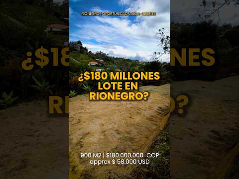 $180 Millones Lote en Rionegro #antioquia #inmobiliaria #bienesraices