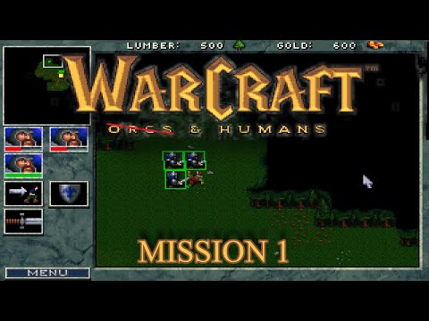 Old Games - Warcraft 1 (PC DOS) / Humans #1 No Commentary 4K