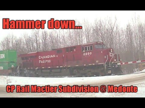 CP Rail MacTier Subdivision @ Medonte for 8950 N with dpus 8952 and 8066.