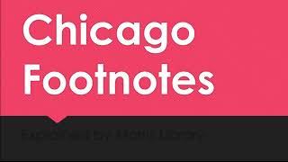 Chicago Footnotes