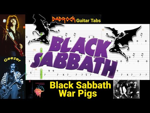 War Pigs - Black Sabbath - Guitar + Bass TABS Lesson