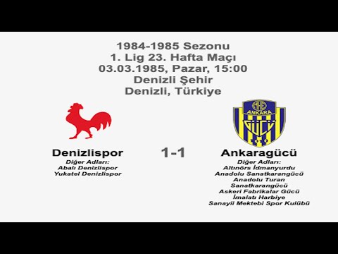 Denizlispor 1-1 Ankaragücü 03.03.1985 - 1984-1985 Turkish 1st League Matchday 23