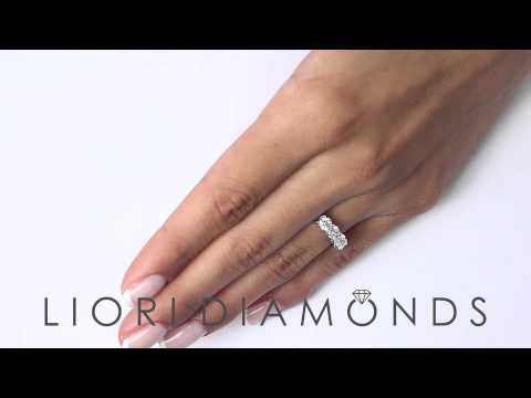 WBA- 39 - 1.50 Carat F-VS/SI 5 Stone Diamond Wedding Band Anniversary Ring 14k White Gold