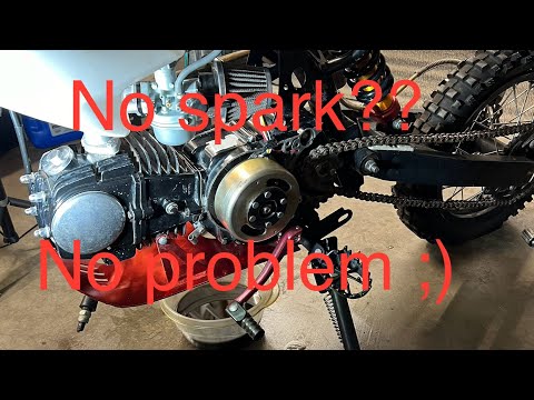 Installing the wiring, harness and stator on SSR 125 Chinese pit bike.  $28 on Amazon!!