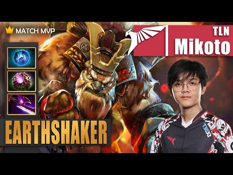 Earthshaker Mid | TLN.Mikoto | 24 KILLS EARTHSHAKER MIDLANE SHOTGUN BUILD | 7.34c Gameplay Highlight