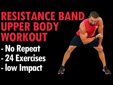 25 Minute Resistance Band Upper Body Workout - 24 Resistance Band Exercises [No Repeats]
