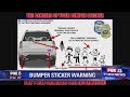 Don't overshare with bumper stickers, police warn